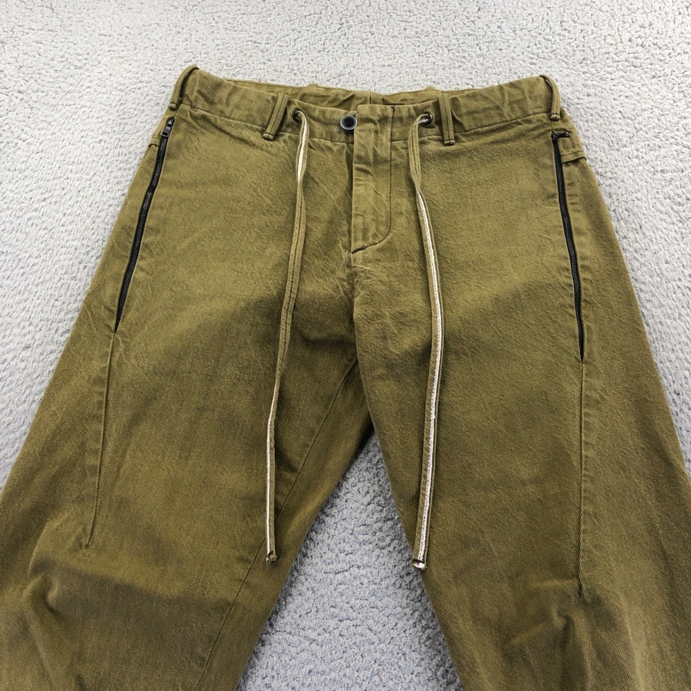 Matias Jeans Mens XS 30x30 Green Somonte Selvedge Tapered Made In USA